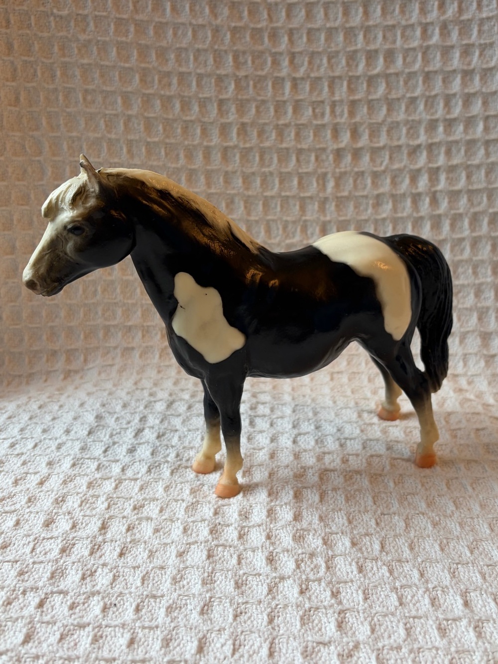 Vintage Breyer Black & White Shetland Pinto Pony #21 Made In The USA